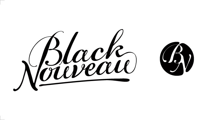 Black Nouveau Logo Identity