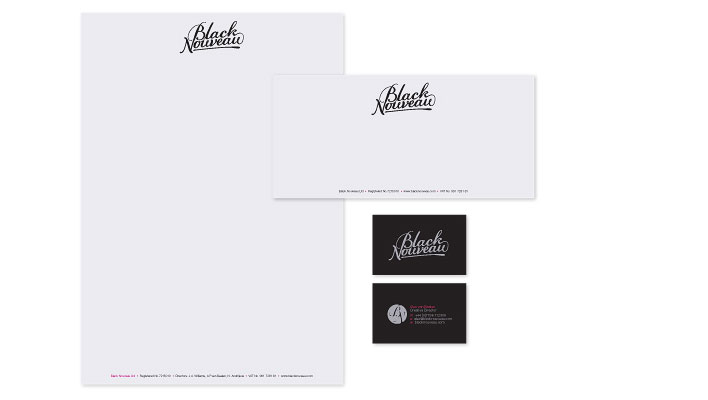 Black Nouveau Logo Identity